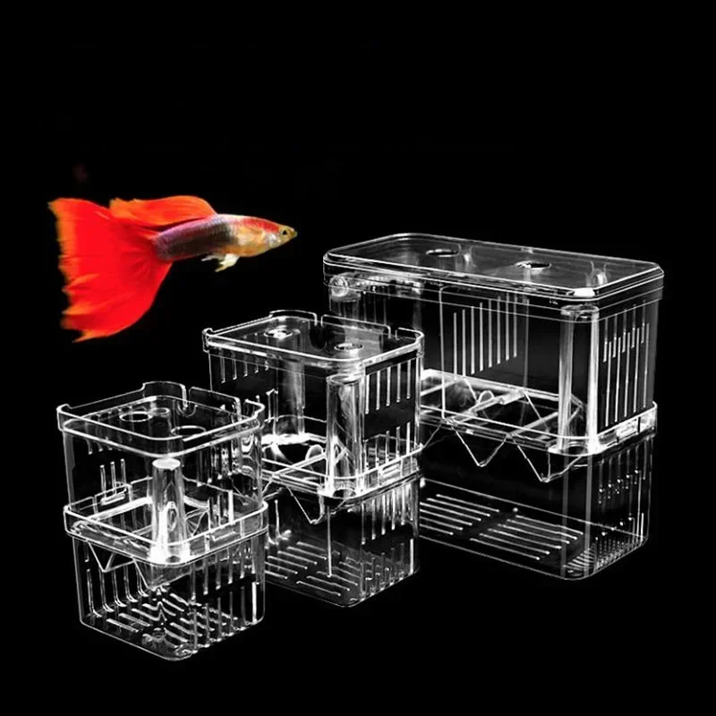Neues Aquarium Zubehör Acryl Fischzucht Isolation Box Aquarium Aquarium Züchter Doppel Guppies Brut kasten