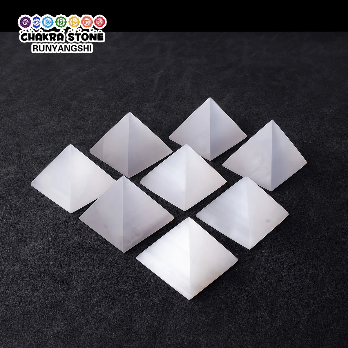 1PC Natürliche Kristall Selenit Pyramide DIY Haushalts Liefert Reinigung Schutz Heilung Meditation Image