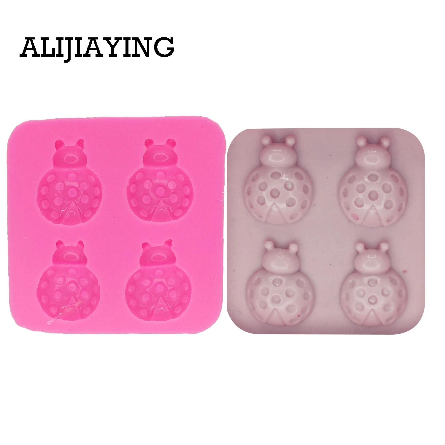 DY0022 3D Marienkäfer Silikon Form Backformen Polymer Clay Sugar Mould Lebensmittel Sicher Zucker Süßigkeiten Schokolade Formen dessert werkzeug Image