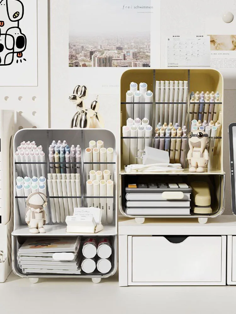 Stifthalter für Studenten, Schreibtisch-Aufbewahrungsbox für Schreibwaren mit großer Kapazität, Büro-Kleinigkeiten-Aufbewahrungsregal, Schreibtisch-Organizer.