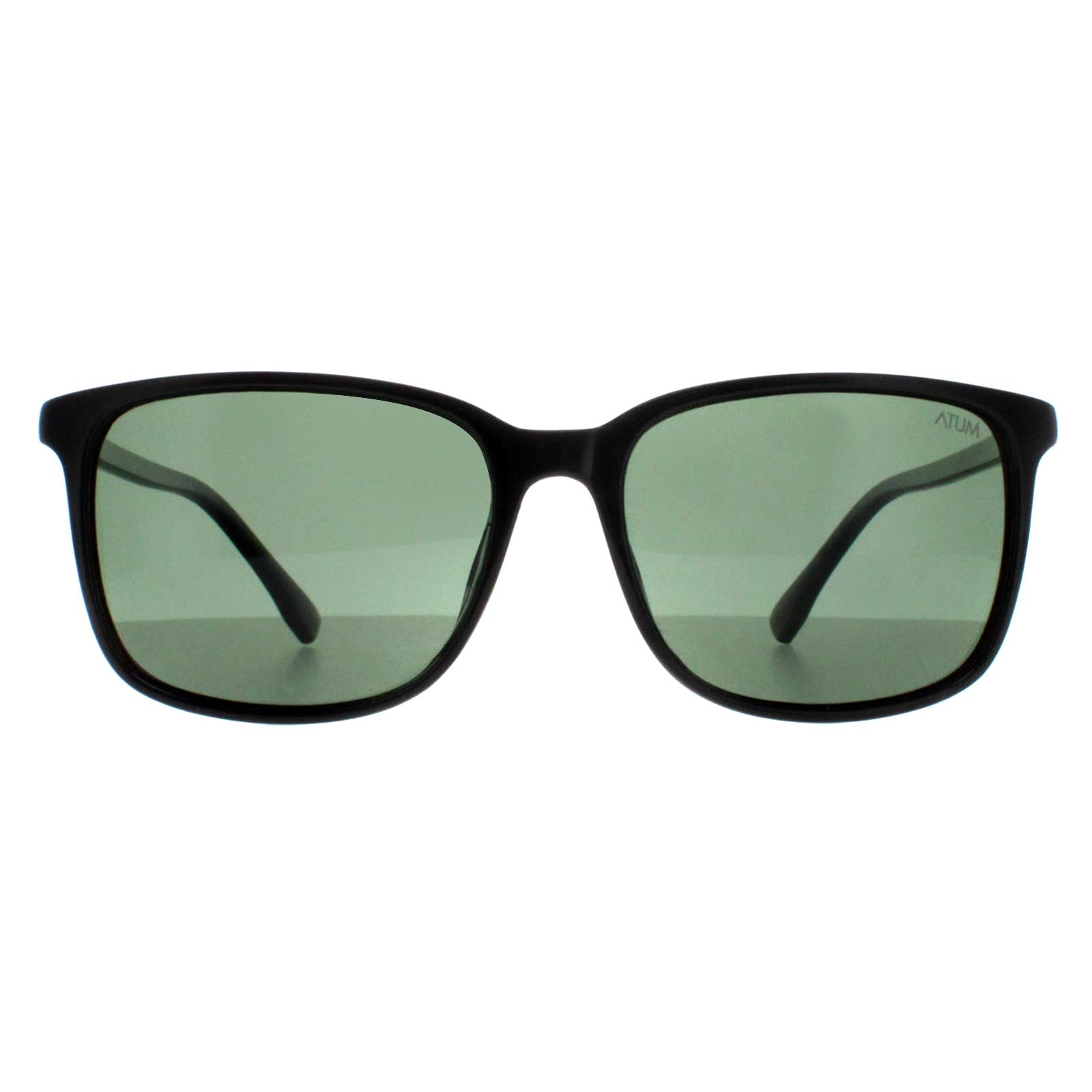 Atum Rechteckig Herren Glänzend Schwarz G15 Grüner Stift Image