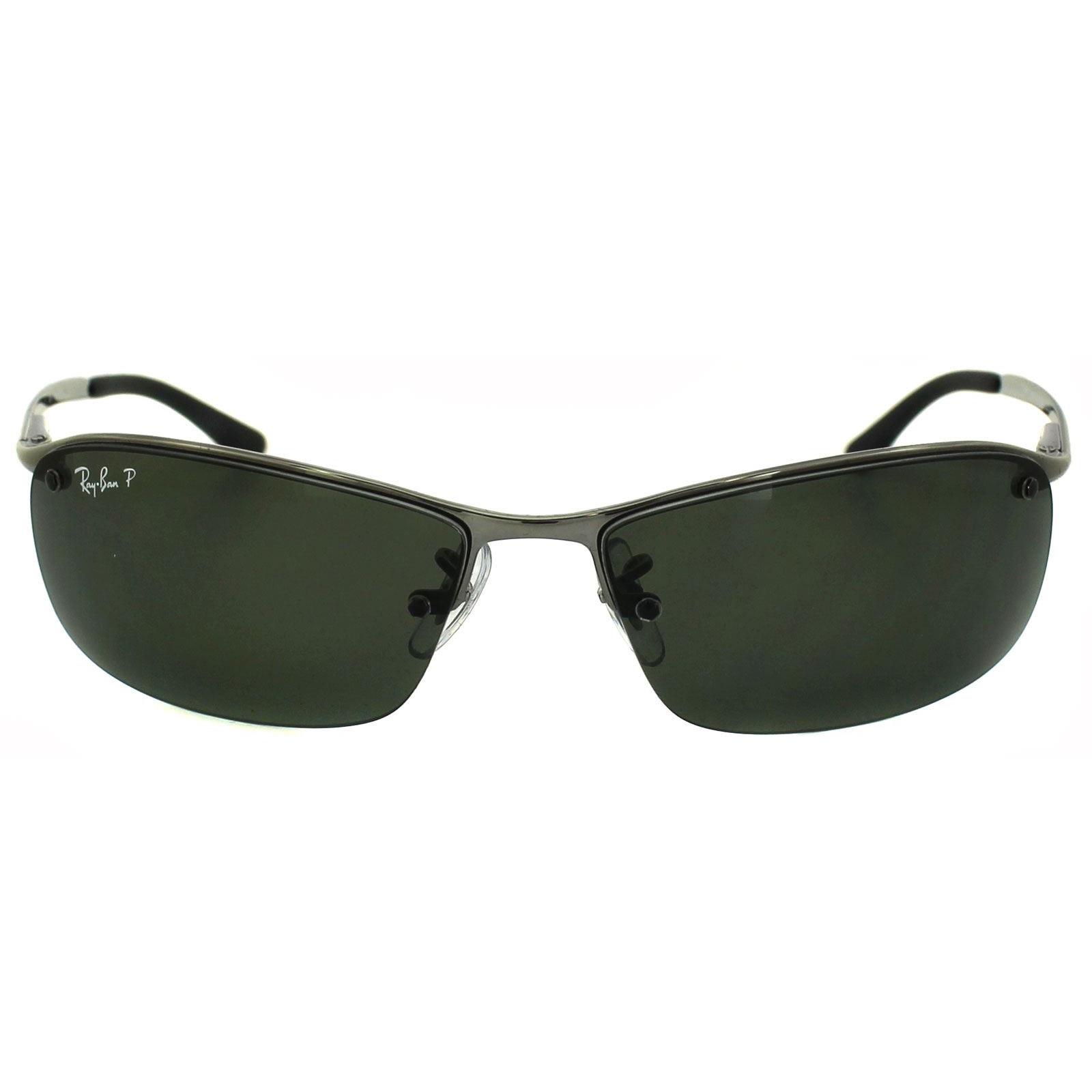 Ray-Ban Sonnenbrille Top Bar 3183 Gunmetal Polarisiert Grün 004/9A Image
