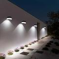 2/4 pezzi luci stradali solari a led luci da parete per esterni luci per recinti 9leds casa giardino cortile esterno recinzione decorazione da parete applique da parete a led impermeabile