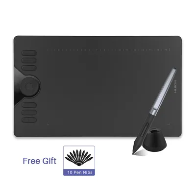 HUION HS610 Drawing Tablet Graphic Tablet with Battery-Free Stylus 8192 Tilt Function 10x6.25