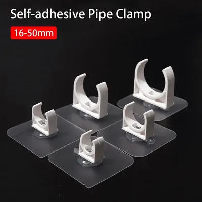 1/5Pcs Punch-free Self-adhesive Pipe Clamp Aquarium Fish Tank Garden Irrigation Water Tube Holder