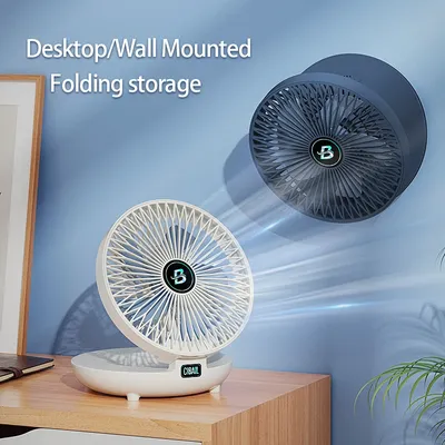 Three-Speed Adjustable Fan Usb Charging Home Dormitory Large Wind Desktop Mini Portable Electric Fan Folding Convenient Storage