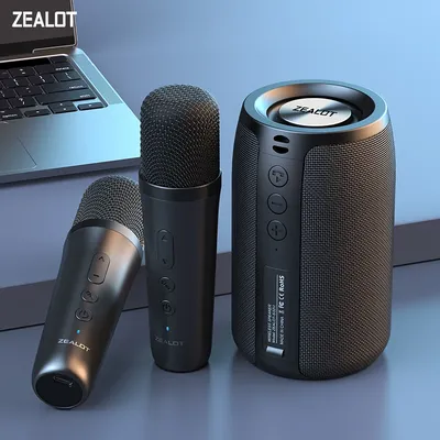 ZEALOT-S32M Karaoke Machine Portable bluetooth speaker with 1-2 Wireless Microphones bluetooth 5.3