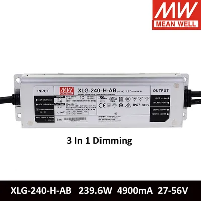 MEAN WELL XLG-240-H-AB 240W 4900mA 27-56V Constant Power LED Driver Meanwell Switching Power Supply