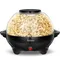 Macchina per popcorn, macchina per popcorn da 5,5 litri, piastra antiaderente, agitazione elettrica con tecnologia a calore rapido, nera