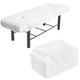 Pack of 30 Disposable Fitted Sheets for Massage Table, 90 x 215 cm, Disposable Fitted Cover with Face Cut-Out, Hygienic Cover for Massage Table and Lounger, Non-Woven Fabric, Elastic, Soft and