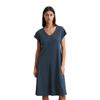 Jerseykleid MARC O'POLO "mit TENCEL™ Modal", Damen, Gr. M, Normalgrößen, muted blau, Obermaterial: 48% Modal, 48% Baumwolle, 4% Elasthan; Futter: 100% Nicht verfügbar, unifarben, figurbetont knielang, V-Ausschnitt, Kurzarm, Kleider