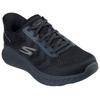 Slip-On Sneaker SKECHERS "GO WALK NOW-PAYTON", Herren, Gr. 48, schwarz, Textil, unifarben, sportlich, Schuhe, Trainingsschuh, Schnürschuh mit Handsfree Slip-ins, Topseller