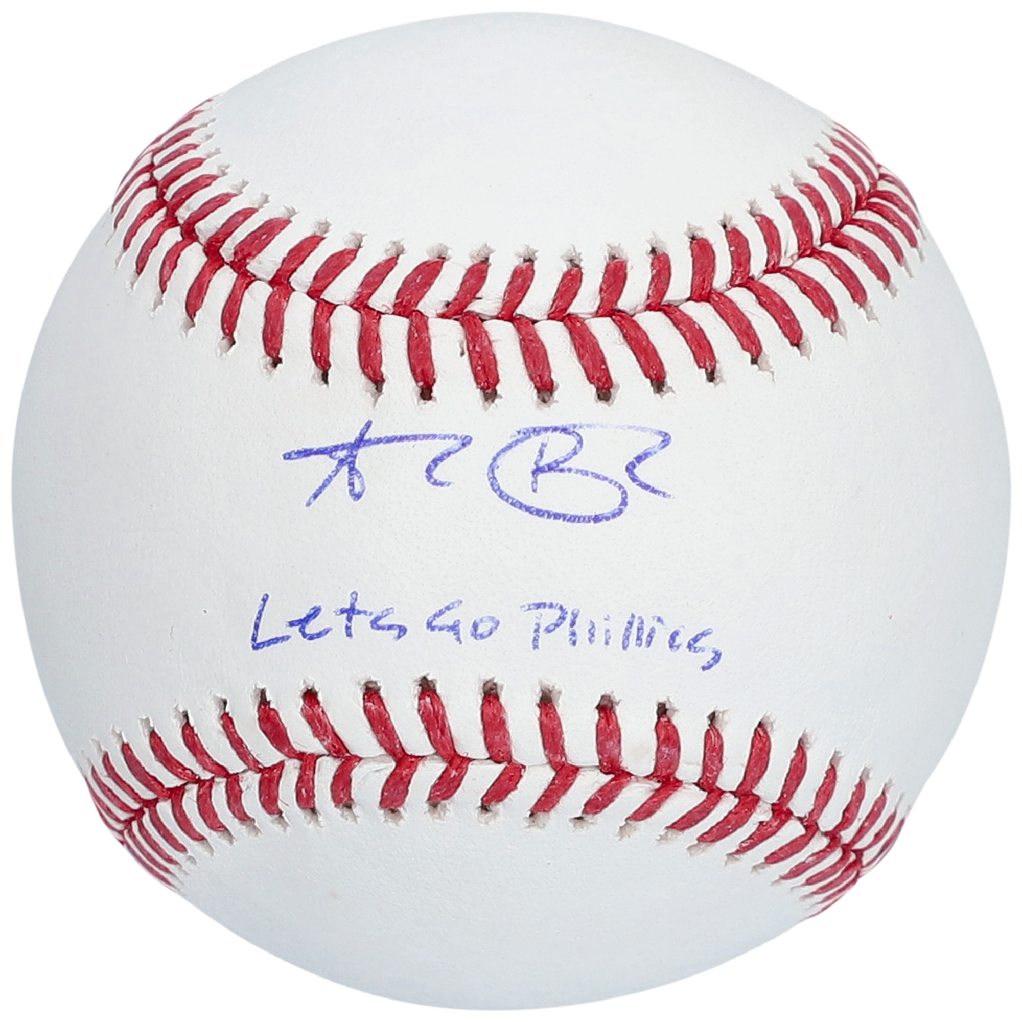 Von Alec Bohm signierter Baseball der Philadelphia Phillies mit der Aufschrift „Let’s Go Phillies“ Image
