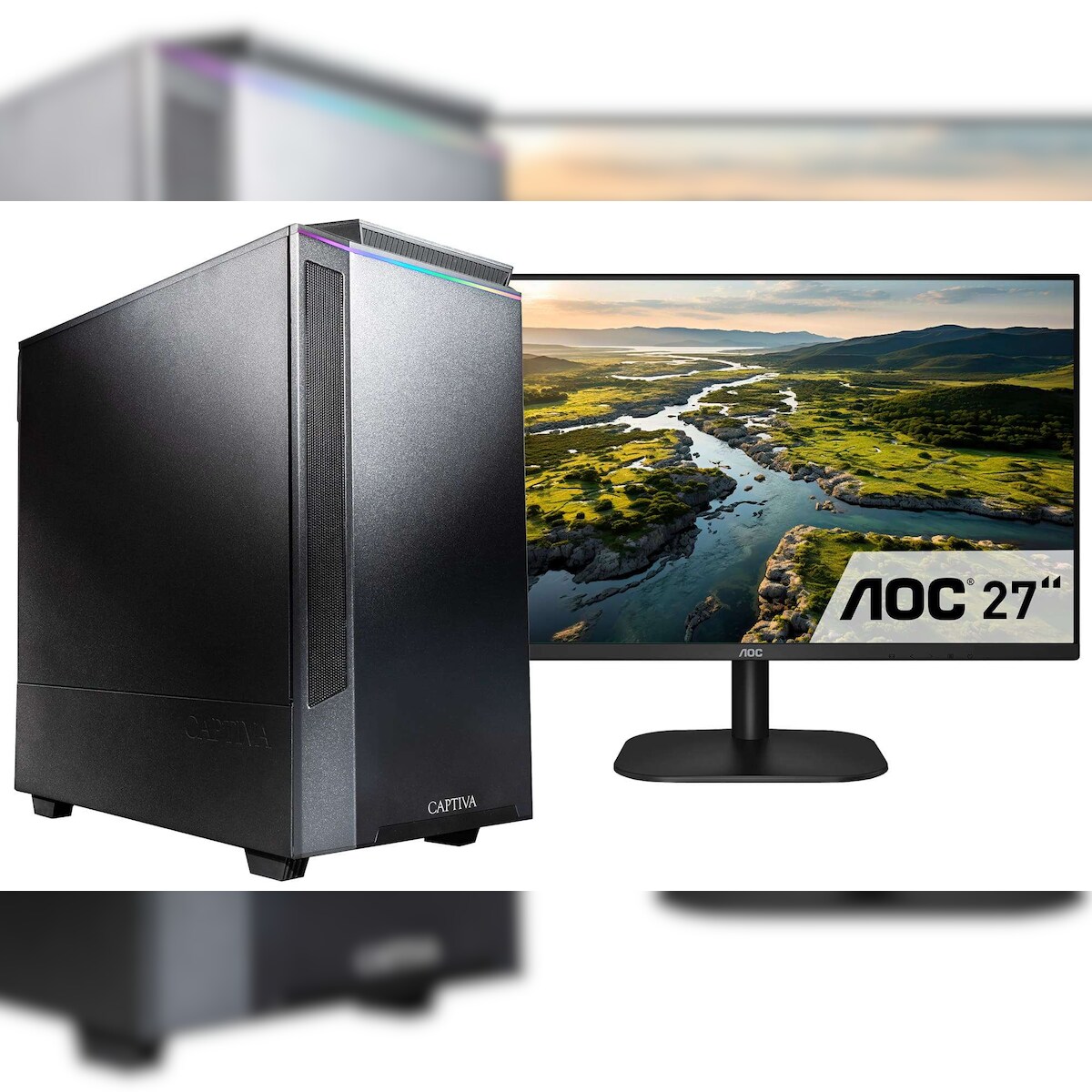 Captiva PC Workstation I75-772 TFT Bundle (i9-12900K/SSD 1TB/32GB/WLAN/Windows 11 Pro 64-bit) Image