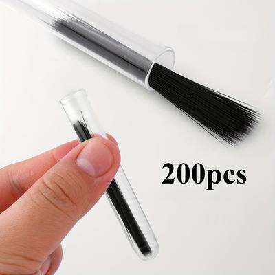TEMU 200pcs Black Plastic Animal For Crafts, 2.36-2.56in Realistic Plush Toy , Craft For Stuffed Animals And Diy Projects Image