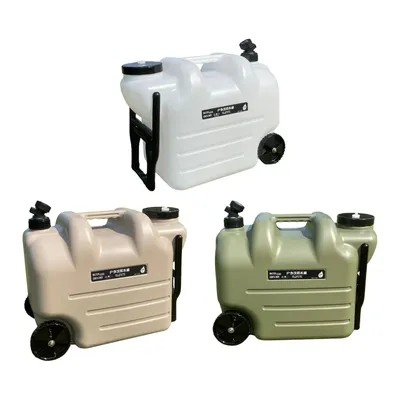 Water Container with Wheels with Faucet Large Capacity Drinking Water Storage
