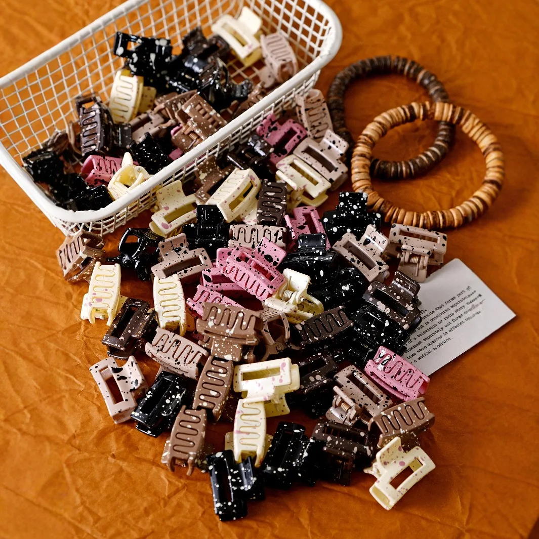 10 stücke Süße Farbe Punkt Dot Geometrische Rechteck Kleine Haar Klaue Clip Haarnadel Haarspange Für Frauen Mädchen Kind Zubehör headwear Image