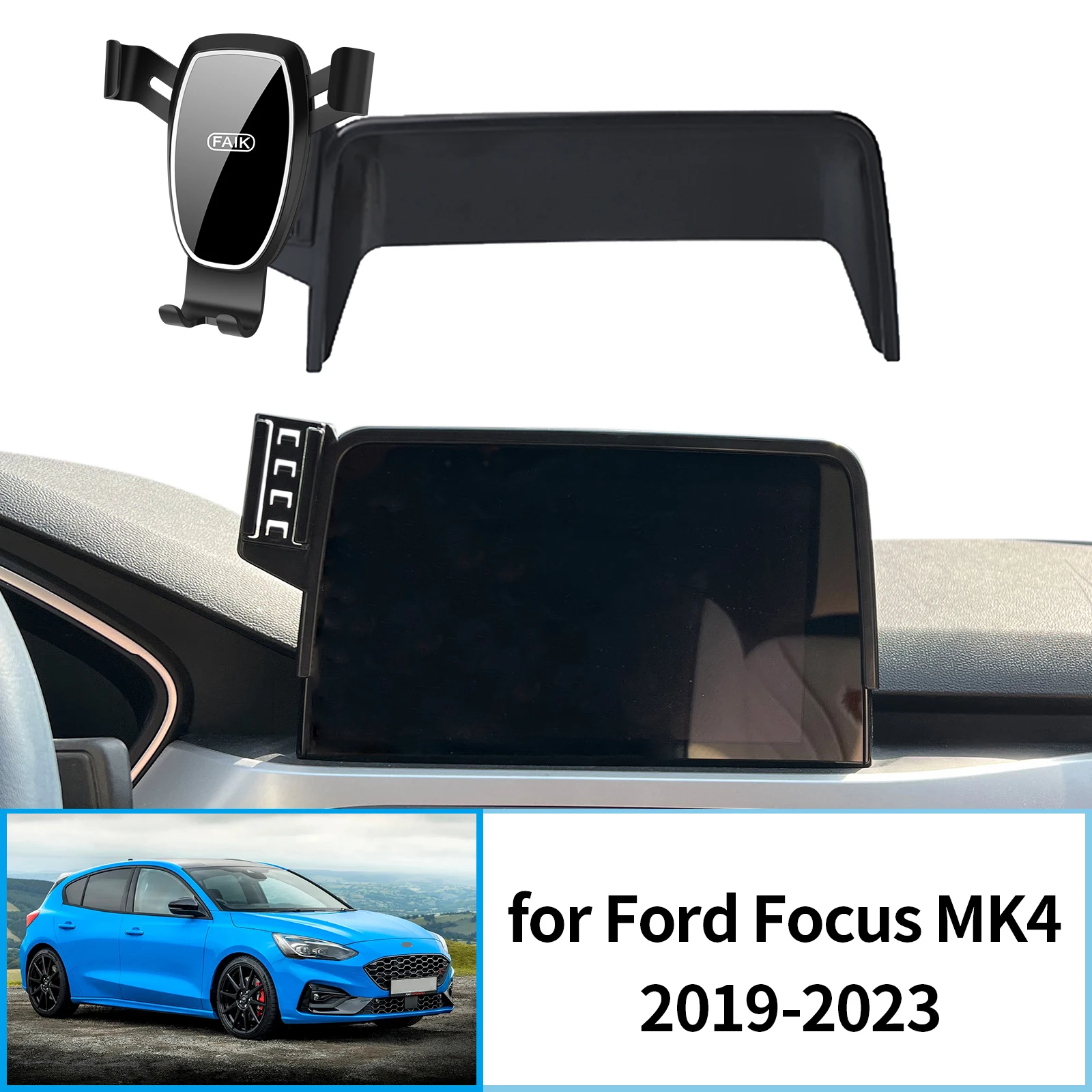 Für Ford Focus MK4 IV 2019 ~ 2023 (8 Zoll) GPS-Halterung Navigationsständer Autozubehör Image
