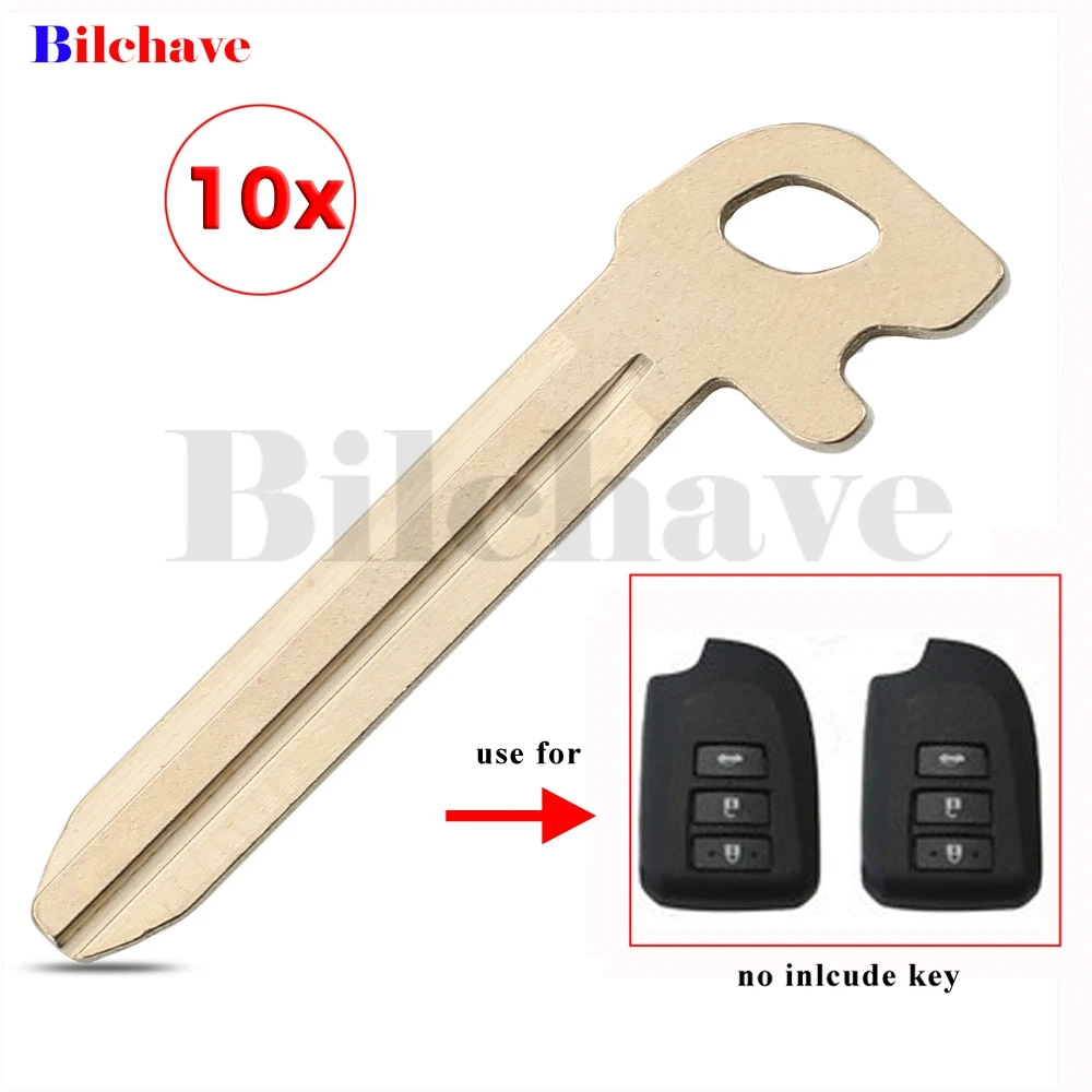 Jingyuqin 10pcs toy43 ungeschnittenes leeres Notfall-Ersatzauto-Schlüssel blatt für Toyota Vios Yaris Prote Hiace Keyless Image