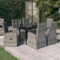 Vidaxl - Set da Pranzo da Giardino 7 pz con Cuscini Grigio