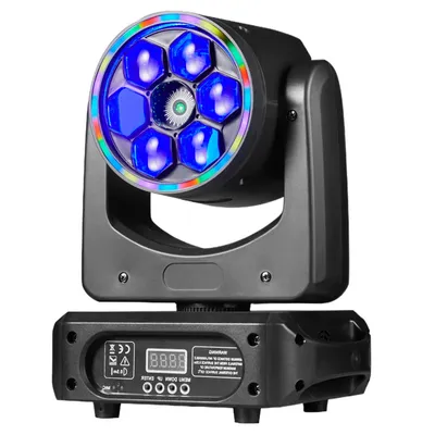 LED 6x15W RGBW Beam+Wash Six Bees Eyes DMX512 Stage Effect Lighting Good For Disco DJ Party KTV