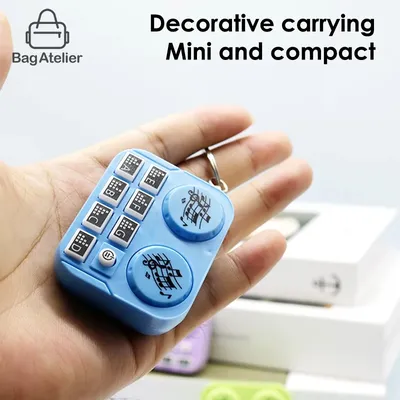 Creative Mini DJ Machine Music Bag Charms Pendant Keychain Funny Glowing Sounding Toys Keychain