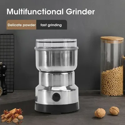 200W Electric Coffee & Spice Grinder, Stainless Steel Large Capacity 400ML Dry Food Processor,