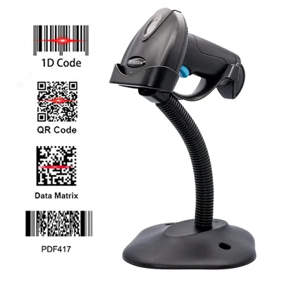Wired Barcode Scanner with Stand or Wireless qr Code Scanner with Holder or Handheld Bluetooth