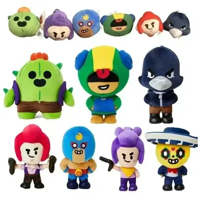 2025.Brawl Plush Spike Shelly Clot Leon Poco Stars Plush Toy Stuff Pillow Dolls Game Characters For