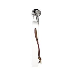 EDZARD Schuhlöffel Hund L 51 cm, vernickelt hochglanzpoliert, Echtleder Band Image