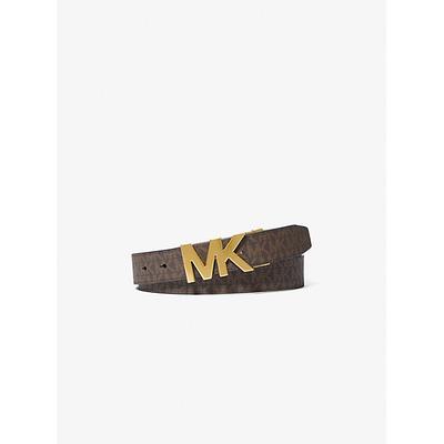 Michael Kors Reversible Signature Logo Buckle Belt Brown 36