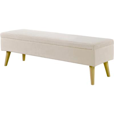 Bettbank HOME AFFAIRE "Armandine mit Stauraum", beige (beige, beige), B:140cm H:42,5cm T:40cm, Polyester, FSC-zertifizierter Holzwerkstoff, Sitzbänke, wahlweise in den Breiten 140cm oder 180cm erhältlich Image