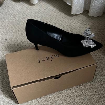 J. Crew Shoes | J. Crew Black Women's Shoes With Bow Accent | Color: Black | Size: 7.5