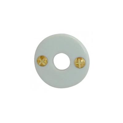Drückerfunktionsrosette aus weißem Porzellan. Image