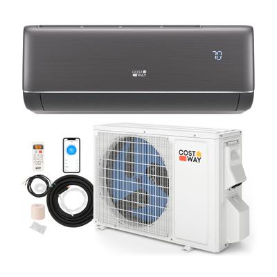 Costway 9100 BTU 20.5 SEER2 115V WiFi Enabled Mini Split AC Compatible with Alexa Gray