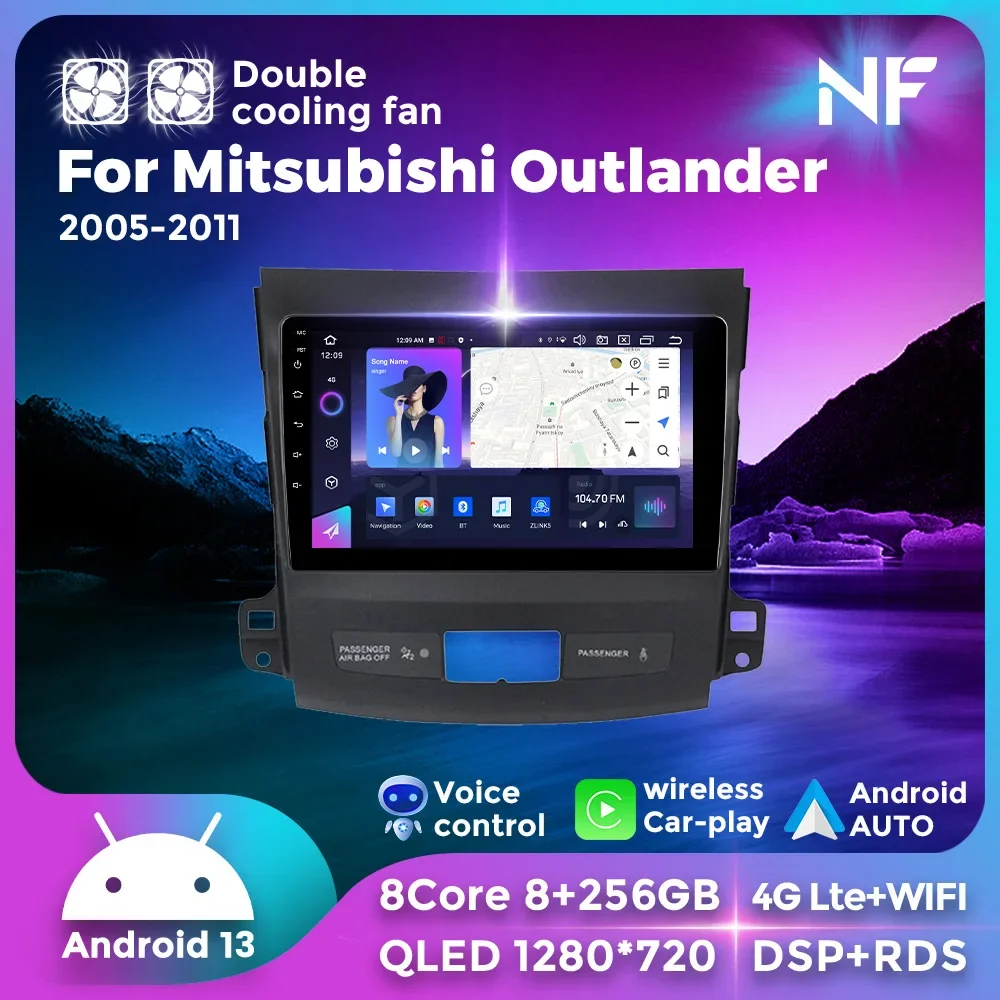 2 din android Autoradio Stereo für Mitsubishi Outlander XL 2 2013-2017 für Citroen C-Crosser Carpaly Multimedia-Player GPS WiFi Image