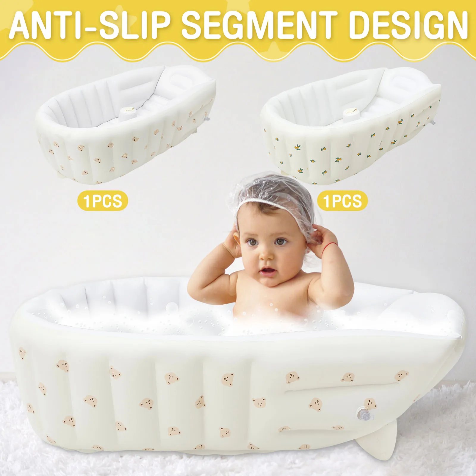 Inflatable Baby Bathtub Baby Folding Inflatable Learning Seat Outdoor Inflatable Pool Children's Bathtub Newborn Swimming Pool Image