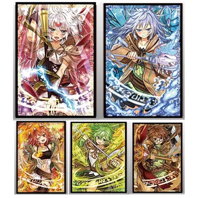 60 TEILE/PAKET Yu-Gi-Oh! Original DIY Yugioh Kartenhülle Anime Figur Eria Aussa Charmer Image
