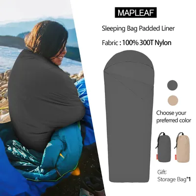 Mapleaf Single Sleeping Bag Liner Mummy Camping Sleeping Bag Liner Sleeping Bag Liner Ultralight Portable Sleeping Bag Liner 120