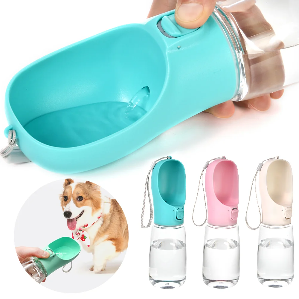 Tragbare Hundewasserflasche für kleine und große Hunde, Outdoor-Reisen, auslaufsicherer Wasserspender, Trinknapf für Haustiere, Chihuahua-Zubehör