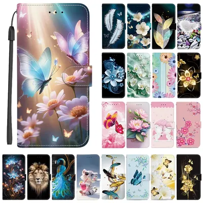14C Flip Wallet Ledertasche für Xiaomi Redmi 14C 14R Note 14 Pro Plus Note 14 5G Cover Cases Magnetständer Niedliches 3D-Muster 2025