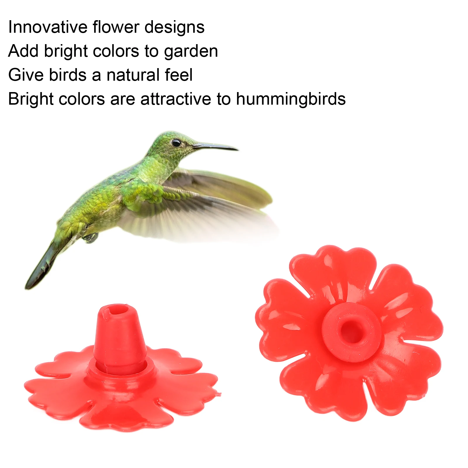 30 Set Kolibri Feeder Blumen hängen Vogel fütterung Ports Ersatzteile Garten liefert Kolibri Feeder Blumen Image