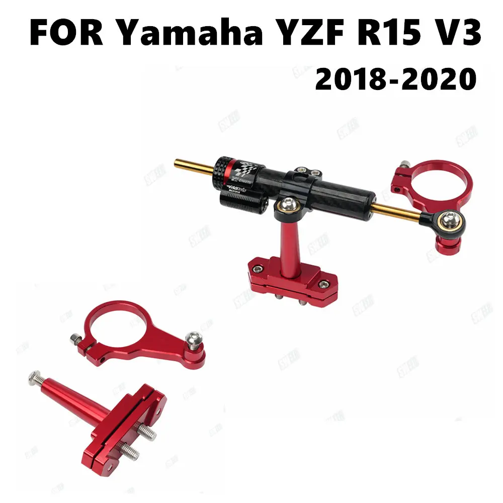 Motorrad Lenkung Stabilisieren Dämpfer Halterung Für Yamaha YZF R15 V3 2018-2020 Montage Kit Motorrad Zubehör CNC Image
