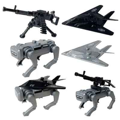 Moderne Militär WW2 MOC Armee UAV Maschine Hund Waffe Zubehör Soldaten Figuren Bausteine Bricks Set Für Kinder Geschenk Image