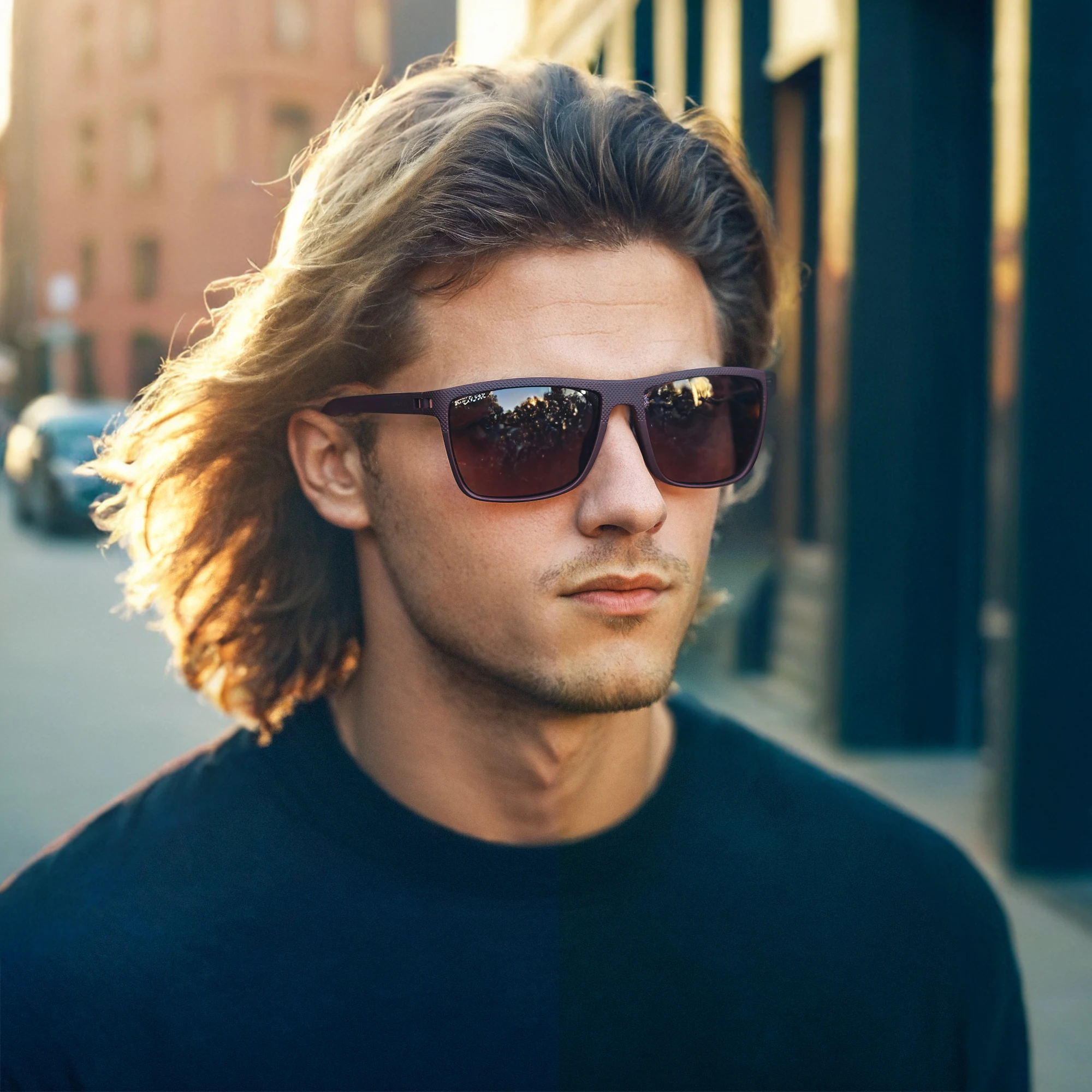 ZENOTTIC 2025 Retro Quadratische Polarisierte Sonnenbrille Mode Schatten Frauen Männer Ultra Licht TR90 Rahmen UV400 Schutz Sonnenbrille Image