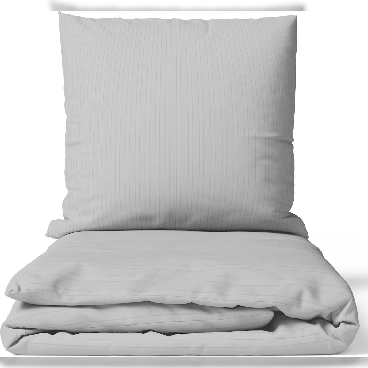 Leonado Vicenti Satin Bettwäsche 200x220 cm 100% Baumwolle Damast Grau mit Reißverschluss Image