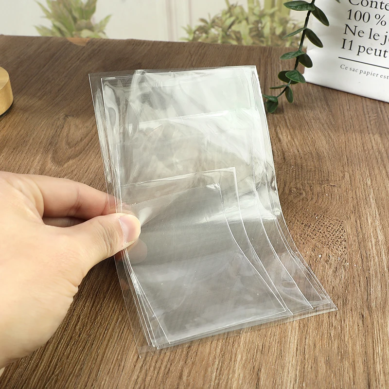 100PCS Klare OPP Beutel Zellophan Candy Wraps Cookie Verpackung Für Geburtstag Party Gefälligkeiten Groß Backzubehör Hochzeit Geschenk Taschen Image