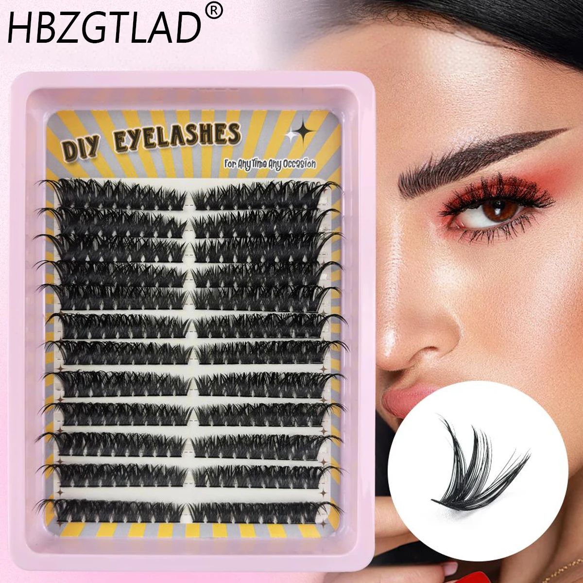 NEU12 Reihen 30D/40D/50D/60D/80D/100D unabhängige Cluster DIY Verlängerung Make-up Verlängerung flauschige Cluster geformte falsche Wimpern werden Image