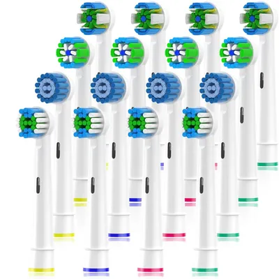 Replacement Heads Compatible with Oral B Braun, 16 Pcs Professional Electric Toothbrush Heads with
