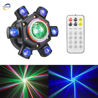 New Six-Arm LED Magic Ball Moving Head Light DMX512 Remote Control Suitable For DJ Disco Bar Party Christmas Stage Effect Light